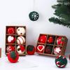 6pcs Felt Christmas Ball Pendant Star Tree Front Door Window Wall Decoration