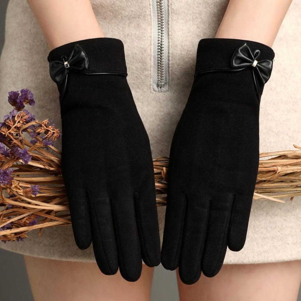 Guanti caldi da donna in peluche di coniglio, guanti in velluto tedesco, resistenti, caldi, antivento e antifreddo