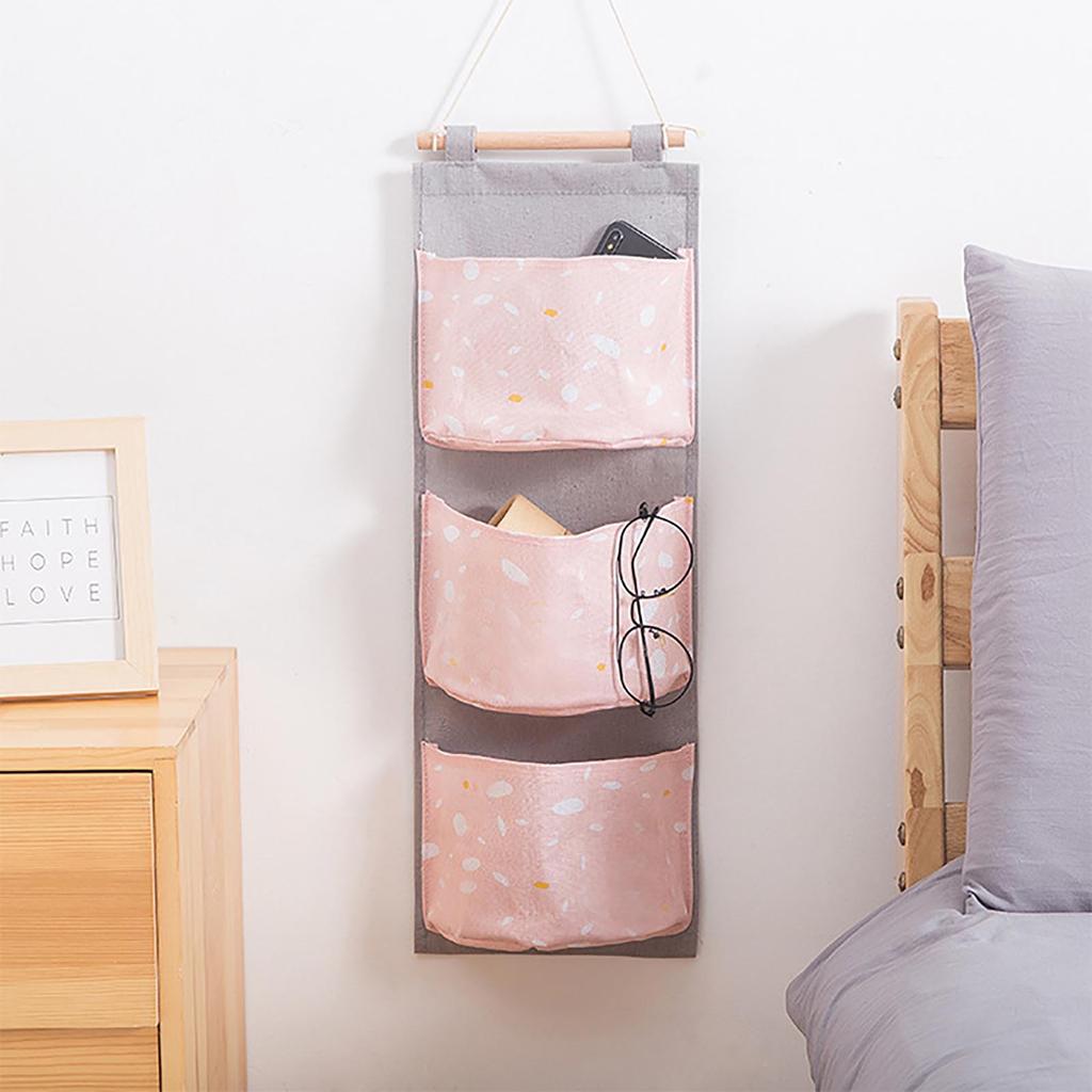 Wall Hanging Bag, 3 Pocket Hanger, Bathroom Baby Hanging Bag, 3 Pocket Folding