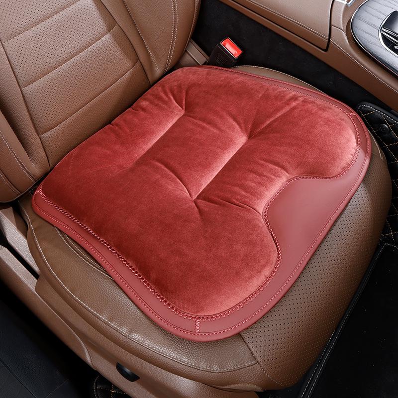 Luxury Flannel Winter Plush Car Seat Cushion for Mercedes-Benz & BMW - Thick, Warm, Three-Piece Rear Set