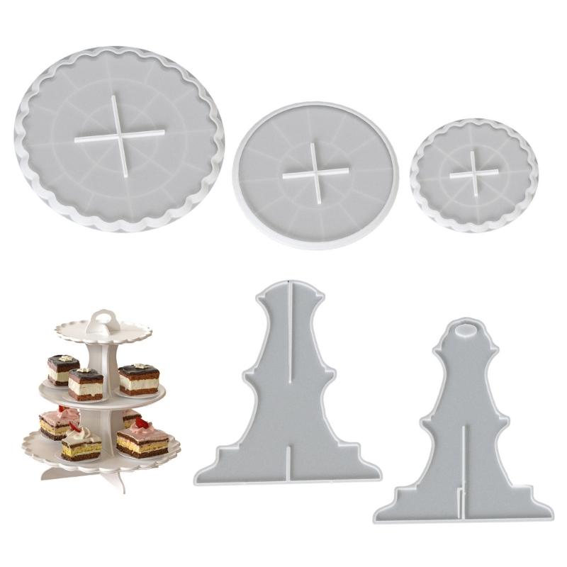 

3 Tiers Silicone Mold For Resin Casting Epoxy Cake Stand Fruit Dessert Display Tray Mould Jewelry Making Tool 1