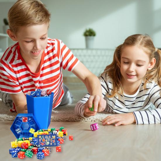 Fast-Paced Dice Rolling Game 2-6 Player Interactive Family Dice Board Game Parties Game Night Dice Game with Dumpster Dice Stickers