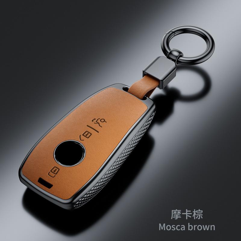 Plastic Suede Car Key Case Remote Cover Shell Holder Fob For Mercedes Benz A B C E S Class S400L CLA CLS GLC GLE GLS EQE EQS GLA
