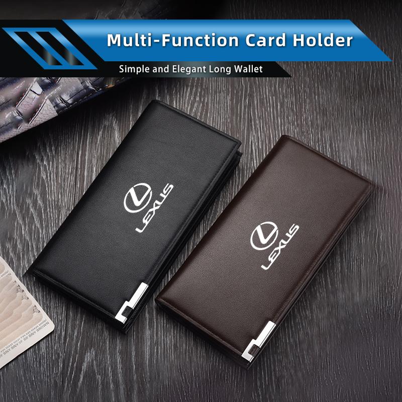 Car Long Men's Wallet Multi-card Organizer Business Wallet For Lexus CT ES GS IS250 CT200h IS300h ES300h RX400h NX300h IS200 NX