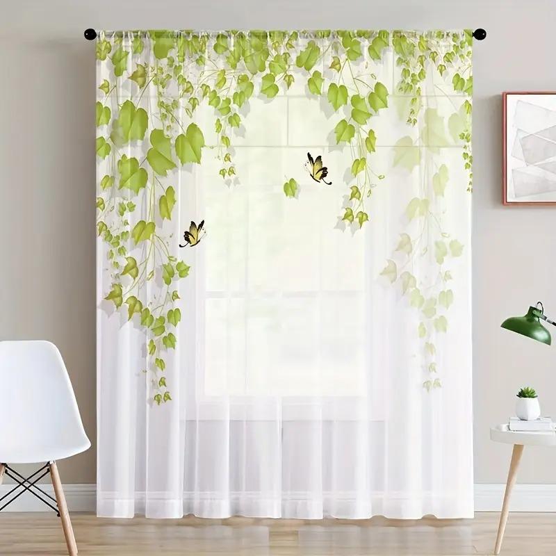 Chic Light Filtering White Stone Purple Rose Floral Voile Curtain Living Room Bedroom Kitchen Window Decor Geometric Flowers Tulle Curtains Polyester