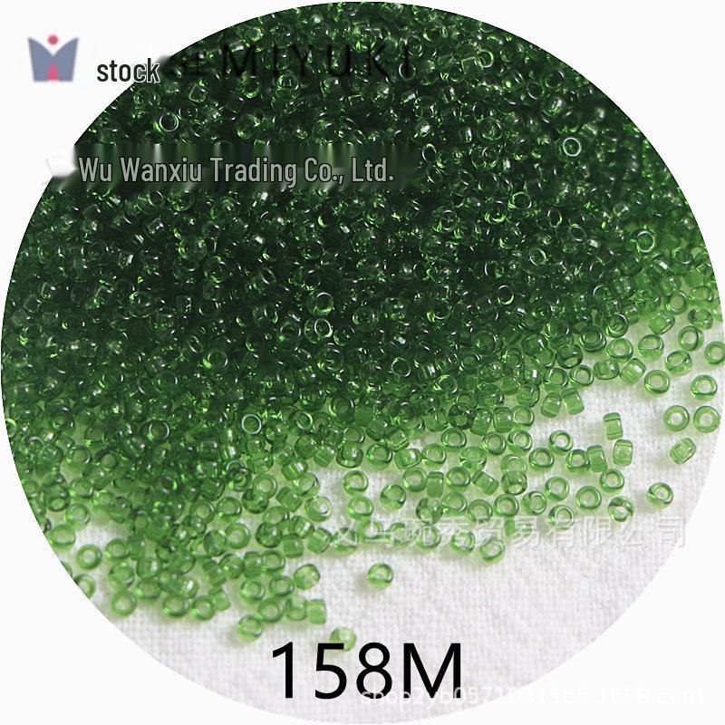 1.5mm Transparent Miyuki Glass Seed Beads for DIY Hairpins, Embroidery, and Bracelet Crafting.