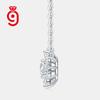 Radiant Sunflower S925 Silver VVS Multi Pear Halo Multi-Prong Dainty Cable Chain GRA Certified Daily Moissanite Pendant Necklace