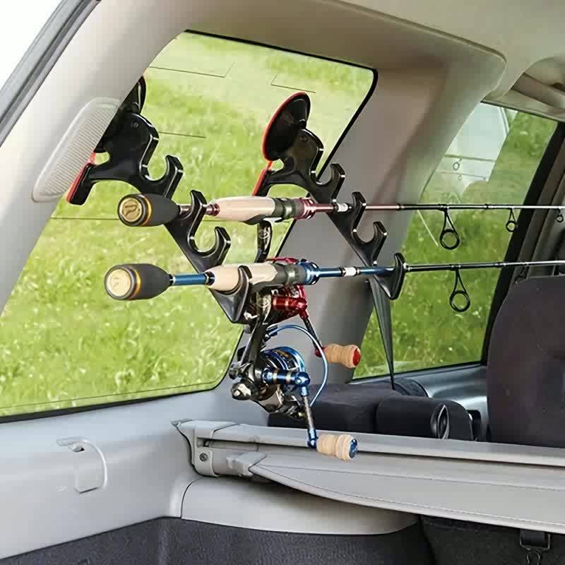 Suction Cup Vehicle Fishing Rod Storage Rack, Car Mounted Fishing Rod Placement Bracket, Fishing Accessories Organizer Holder
