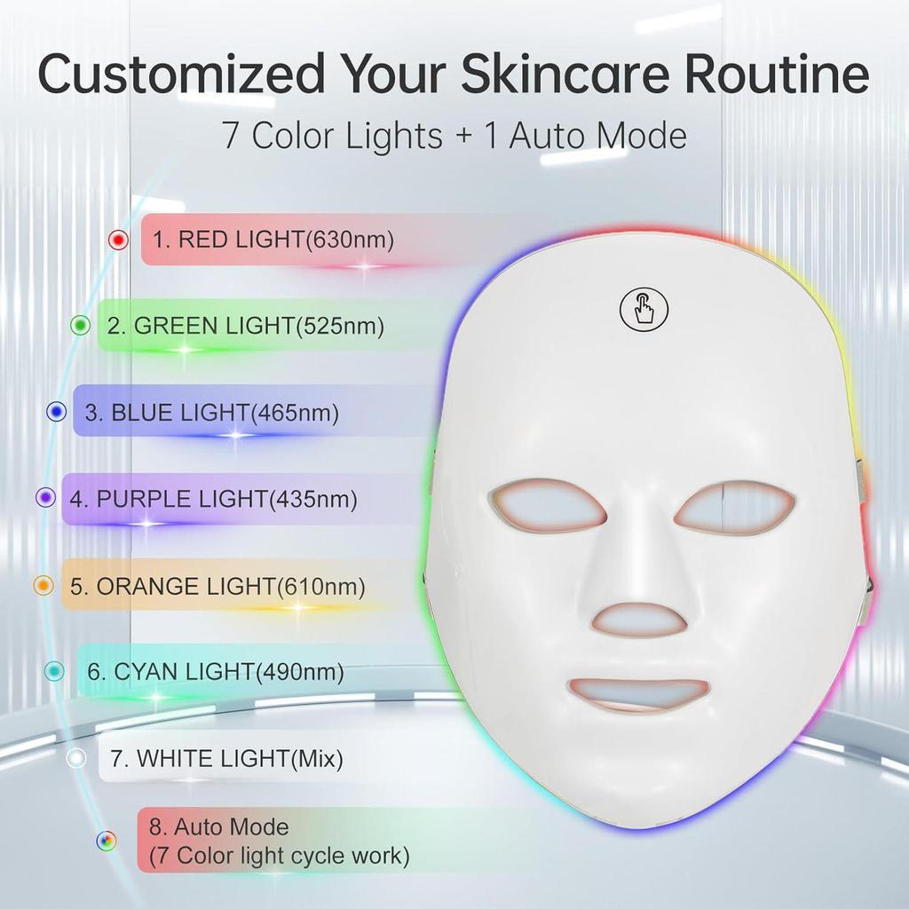 7-Color LED Beauty Mask: Home Photorejuvenation Red Light Therapy Device