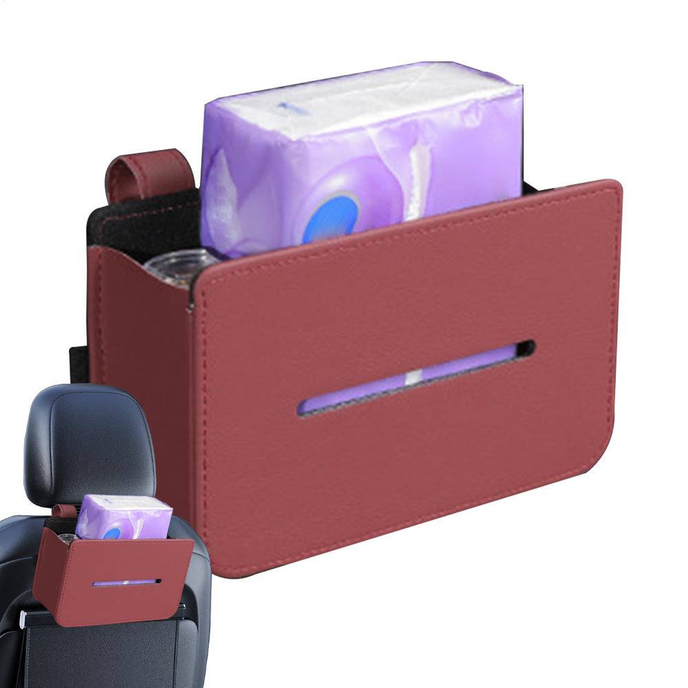 Auto Serviettenhalter Kopfstütze Taschentuchbox Auto Papierhandtuchbeutel Serviettenbox Aufbewahrungstasche Organizer für Rücksitz Auto Kopfstütze