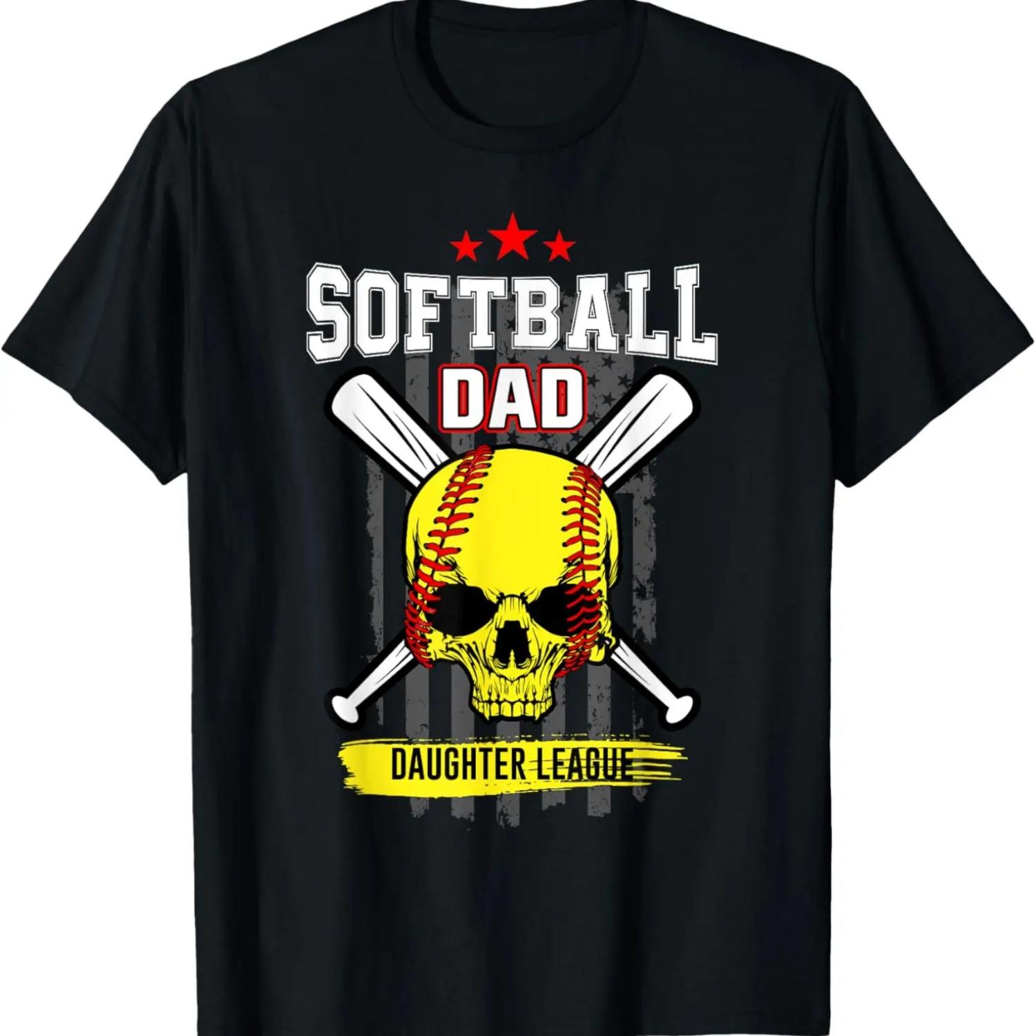 Softball Dad Daughter League T-Shirt S чёрный