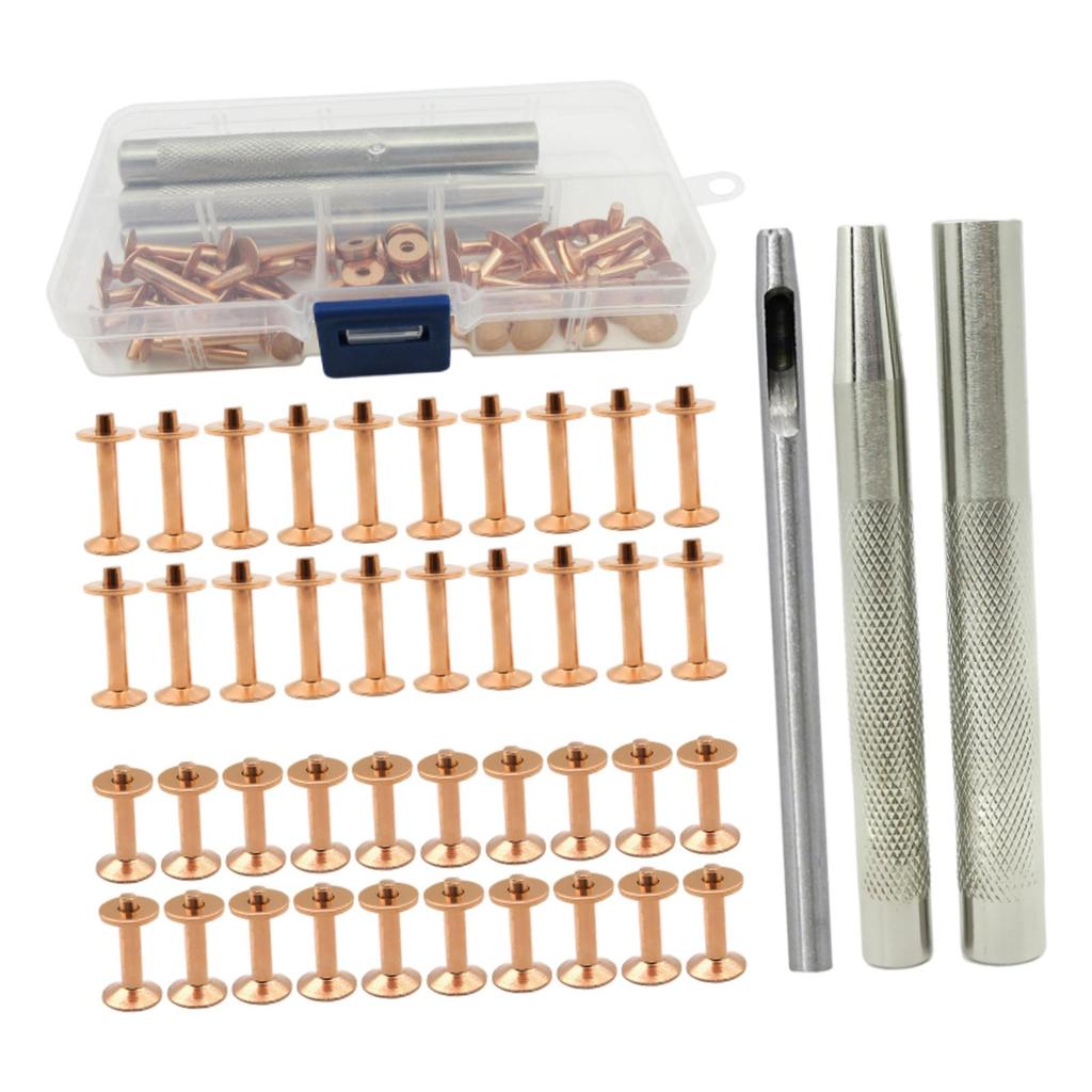 Leather Rivet Kit Leather Crafting Tool Riveting Repairing Decorating Rivet Copper Rivets for DIY Leathercraft