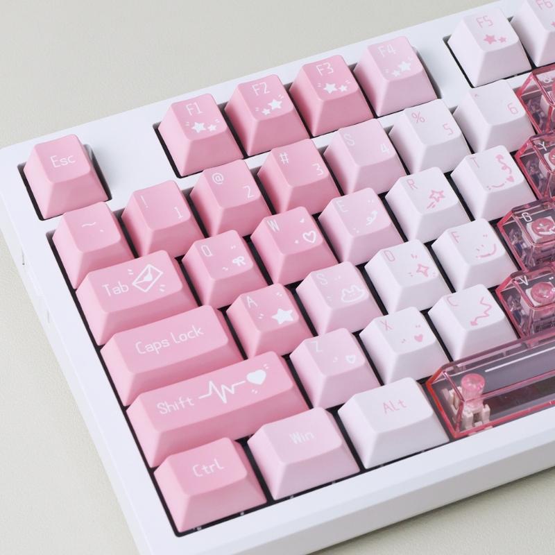 Double Texture PC Keycap Set Heat Resistant Fade Proof Design with Sublimated Side Lettering Keycaps 150pcs/Set