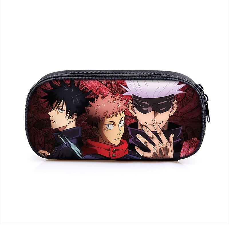 Jujutsu Kaisen Pencil Box With Large Capacity For Students And Makeup Essentials