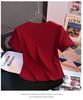 Plus Size Women's Buckle Letter Print Short Sleeve T-shirt: 2025 Summer Loose, Slimming, Casual, Versatile Top
