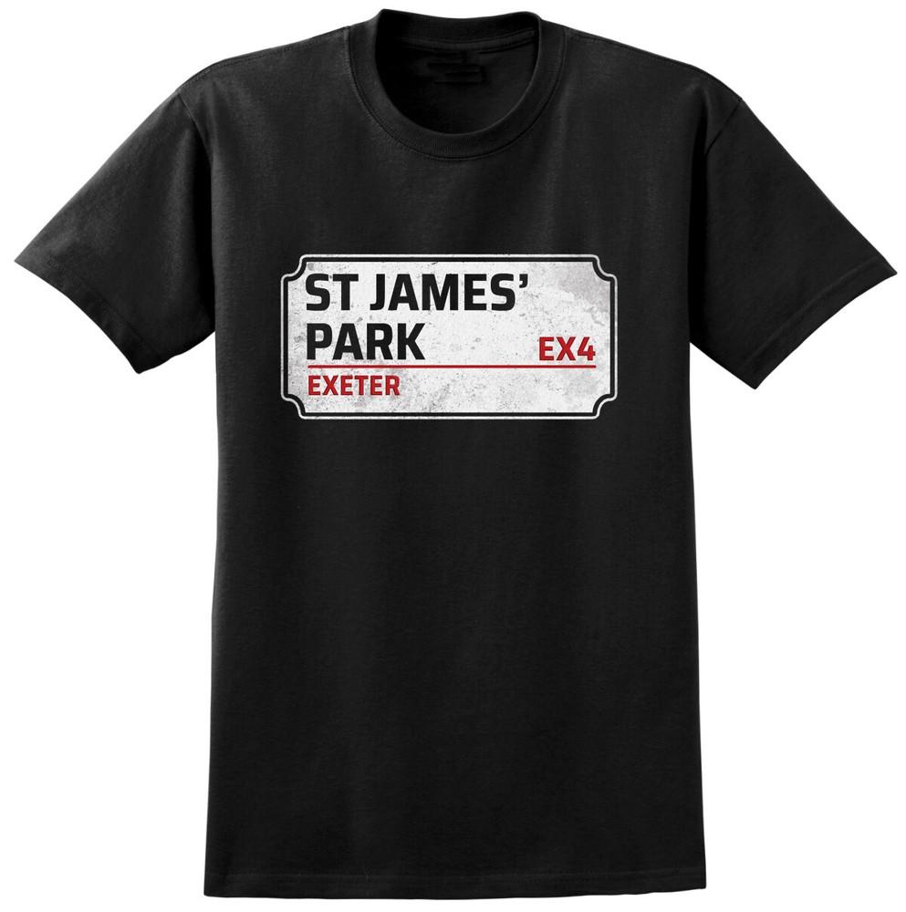 Exeter City Inspired Football Ground T-shirt Retro Road Street Sign Tee FC S