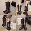 Mei Ta Home! British Style Retro Platform Boots, New Models In the Autumn of 2025 with Skirts, Thin Knight Boots