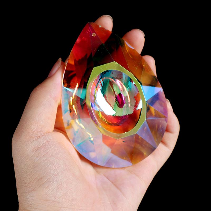 Bunte Kristalle Hängende Tropfen Kronleuchter Lampe Prismen Teile