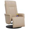 Massage Recliner with Footrest Cappuccino Brown Faux Leather