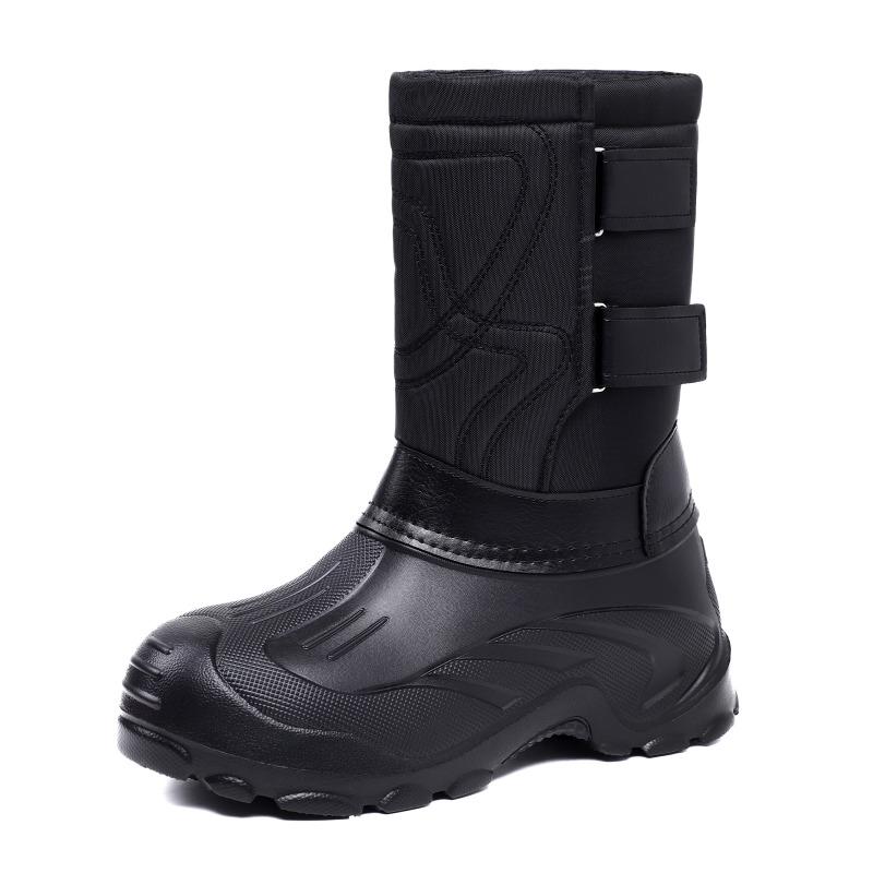 Snow Boots, Large Size Thermal Boots, Waterproof and Non-slip Cotton Shoes, One Long Boot, Velvet Comfortable Cotton Boots.