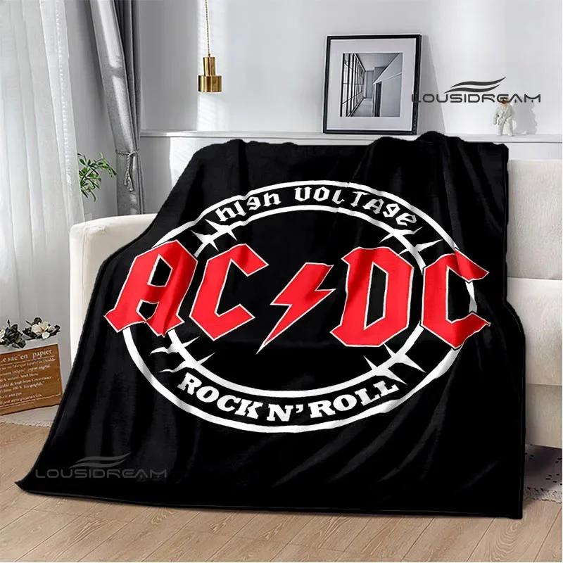 Rocková kapela AC/DC retro potištěná deka Flange hřejivá deka piknikové deky cubre cama throw deka podšívka do postele dárek k narozeninám