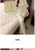 Women's Cloud Cotton Three-Piece Pajama Set - Spring/Summer Short-Sleeve Lapel Cardigan, Sweet Forest Girl Homewear Style