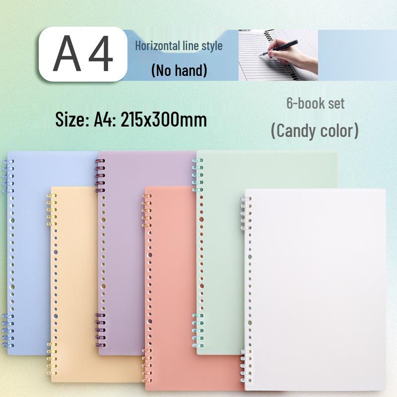 B5 Hand-Friendly Loose-Leaf A4 Junior Notebook with A5 Detachable Coil for Students