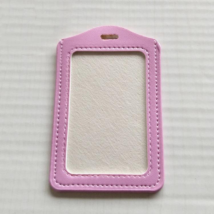 

Women Men Leather Card Cover Badge Bags Bank Business Credit Card Holder Child Bus Card Case Wallet Kids Gift