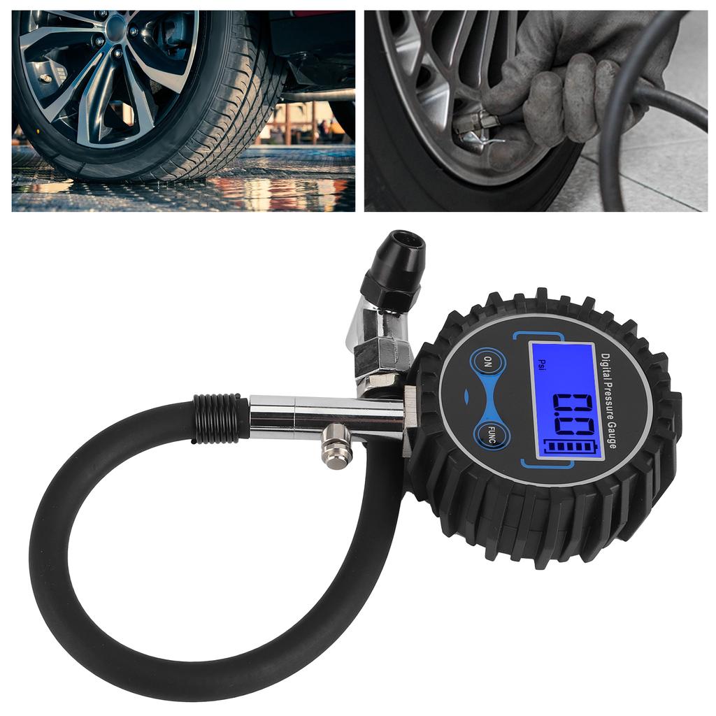 200PSI Tire Pressure Gauge Monitoring LCD Digital Display 4 Units for Car Auto Motorcycle