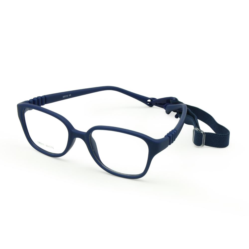 Bendable Kids Glasses Frame with Strap Size 44/15 No Screw One-piece Optical Glasses for Boys Girls 3-5Y