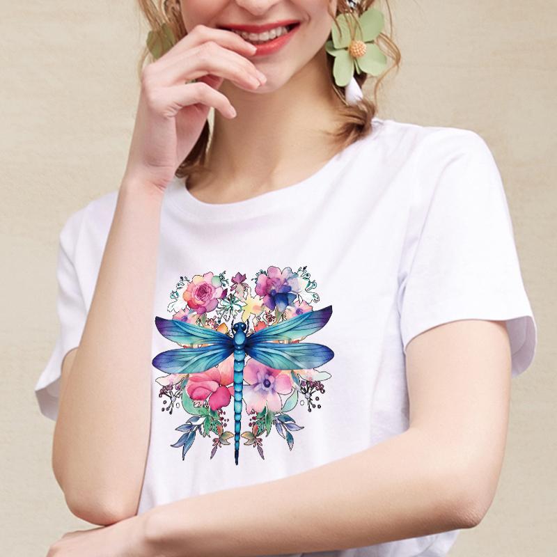 Watercolor Dragonfly Thermal Patch A-Level Washable Thermal Press Diy Vinyl Hoodies Tops Clothing Patches Print On T-Shirt Jeans