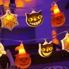 Pumpkin Halloween LED String Lights 1.5/3Meters Halloween Party Props Ghost Lamp String  Indoor