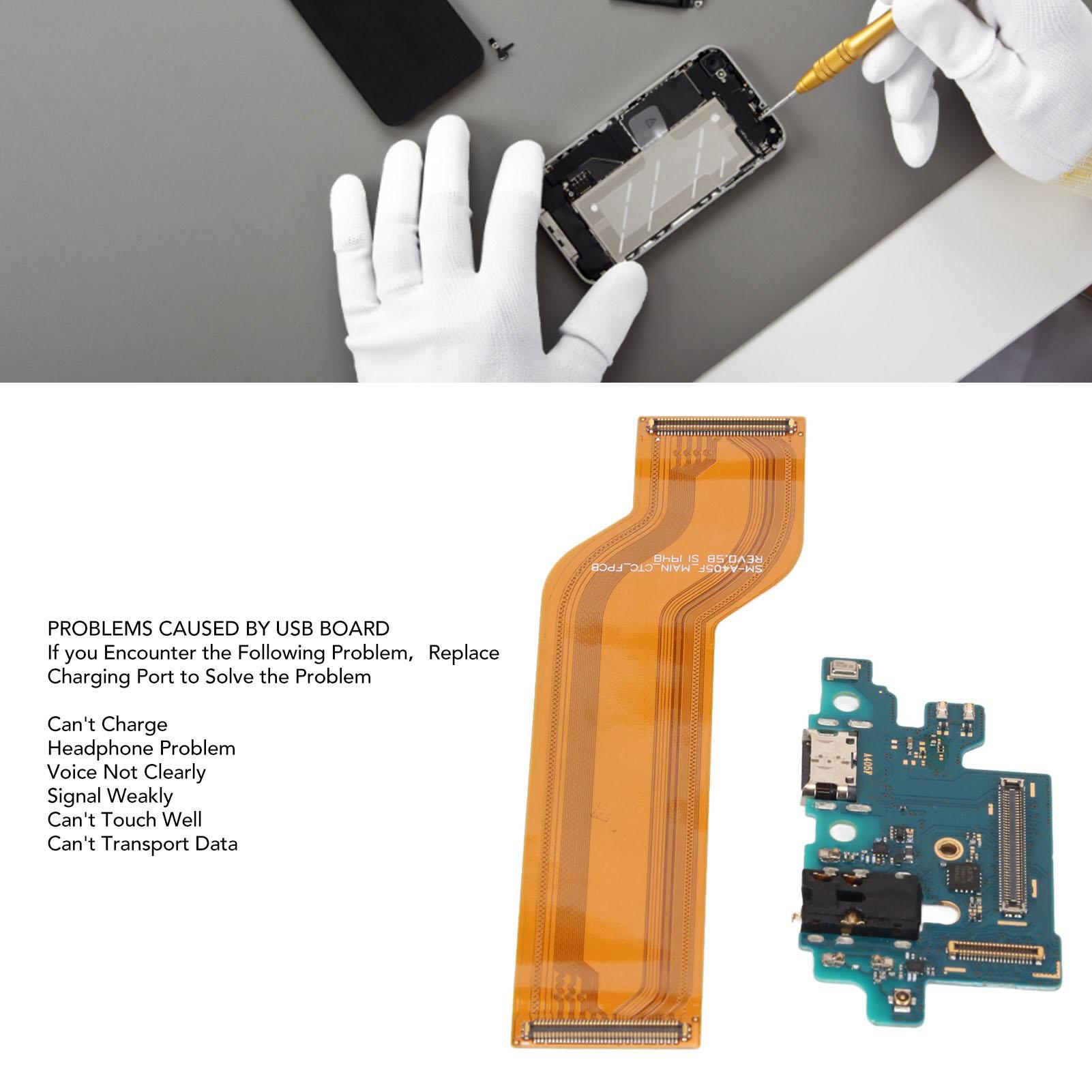 

Flex Cable Charging Port Replacement USB Port Connector Repair Charging Board Port Dock for Samsung Galaxy A40 A405F