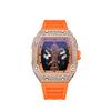 Luxury Diamond-Encrusted Automatic Men'S Watch Trendy Casual Versatile Premium Hollow Quartz Watch