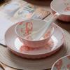 Assiette à poisson Ru Han en porcelaine osseuse sous glaçure