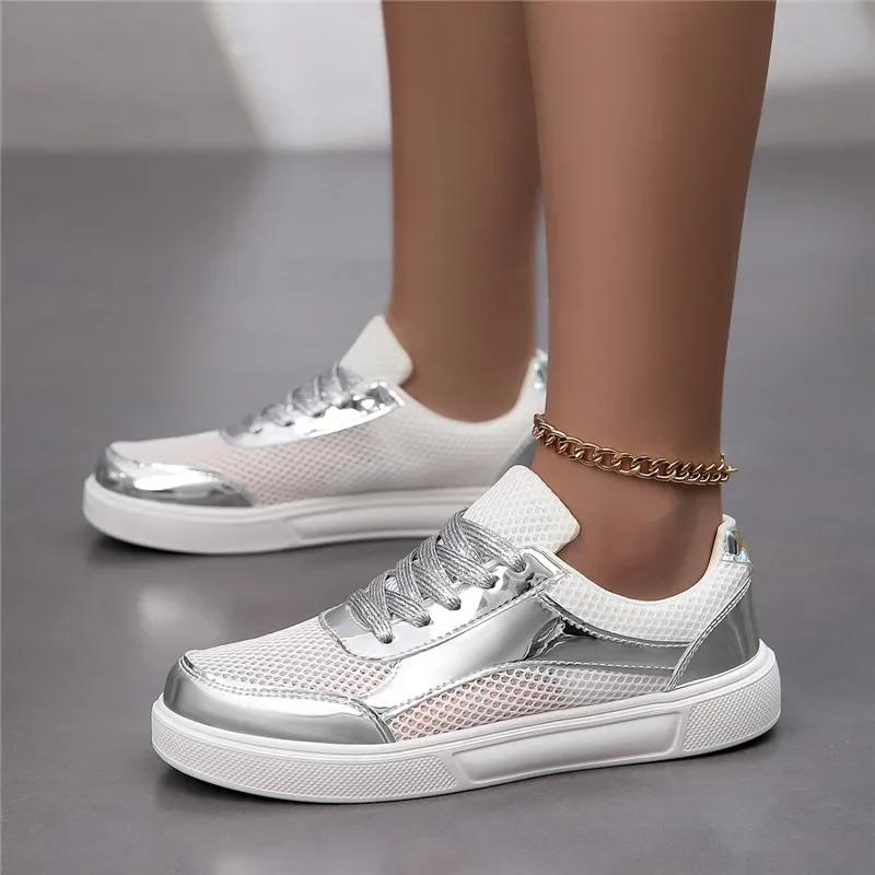 Women Mesh Breathable Summer New 2025 Flat Low Loafer Women's Shoes Large Size Leisure Sports Walking Shoes Zapatillas De Mujer
