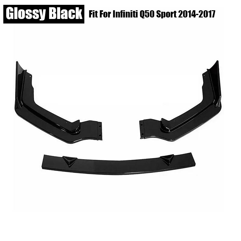 

Накладка на нижнюю губу переднего бампера, спойлер, крышка, автомобильные аксессуары, подходит для Infiniti Q50 Sport 2014-2017, защита передней губы, модификация