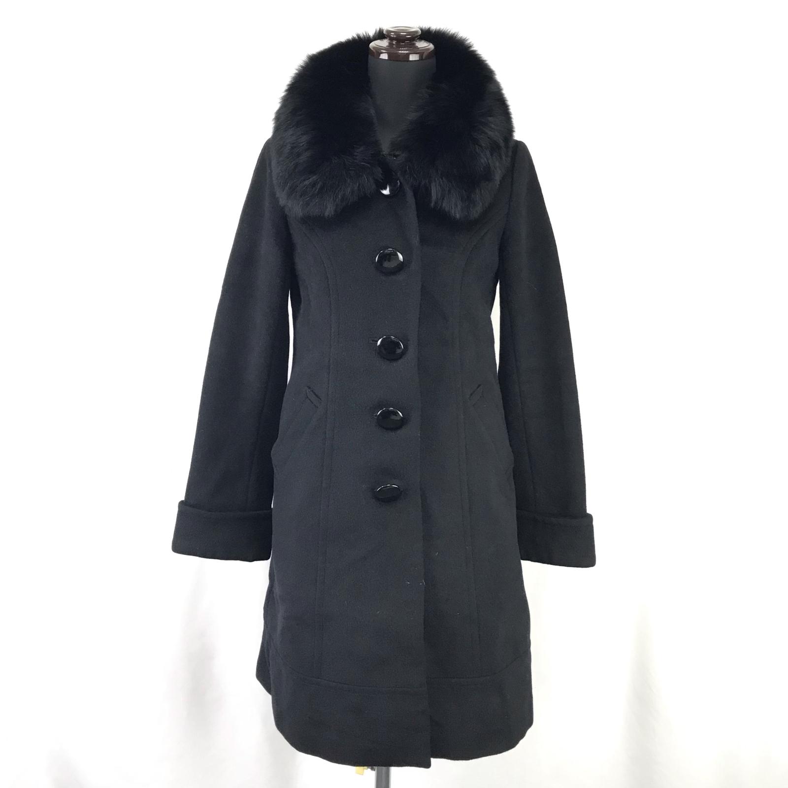 

Apuweiser-riche long coat 1 women S black outer jacket jumper(USED)