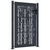 Garden Gate Anthracite 100 X 125 Cm Steel Bamboo Design