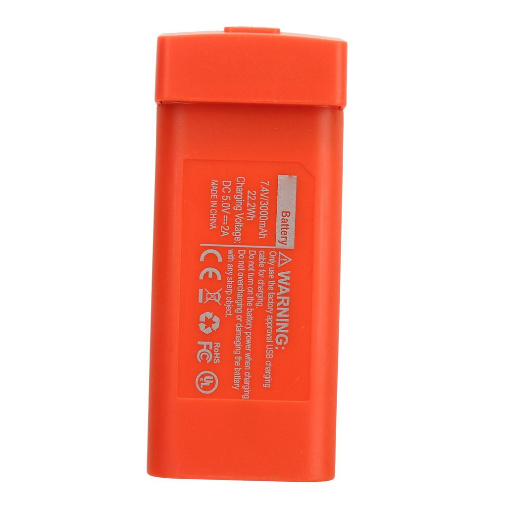 RC Drone Lithium Battery 7.4V 3000mAh Drone Battery Replacement for LYZRC L800 PRO2 Orange