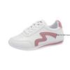 New 2025 Women Casual Walking Shoes Summer Flat Lace Up Leather High Quality Sneakers Fashion Flat-Bottomed Female Gump Sneakers