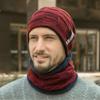 Warm Knit Hat Scarf Winter Ski Cap Fashion Skullies Bonnet