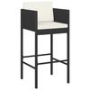 VidaXL Ensemble de bar de jardin 7 pcs avec coussins noir poly rotin, ensemble de table de bar, table et chaise de bar, 3200664