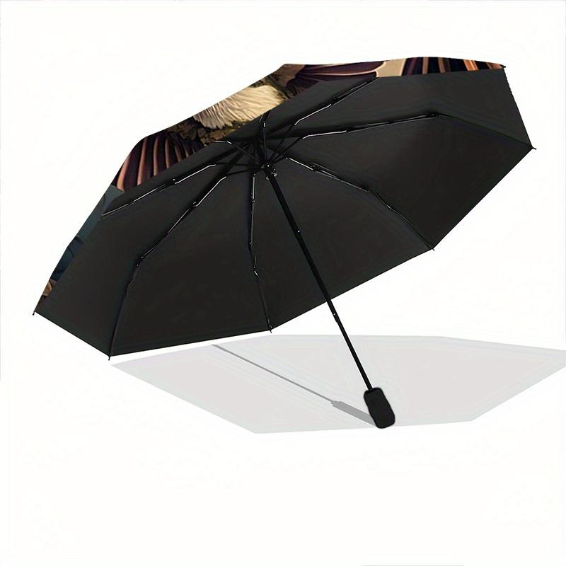 1pc Whirling Hummingbirds Pattern Umbrella, Fashionable, Personalized, High-Value Folding Umbrella, a Must-Have for Summer, 8-Rib Durable Iron Fr