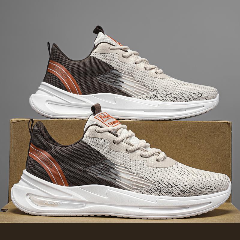 

Мужская обувь 2025 весна и лето мужская легкая сетка, легкая и дышащая повседневная универсальная амортизирующая обувь для бега, спортивная обувь 44