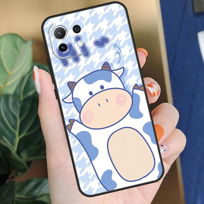 Milk Cow Skin Print Luxury Case For Xiaomi 15T 14T 13T Pro 14 15 Ultra 17 Pro Max POCO X7 F8 Pro X5 X6 F5 F6 F7 Coque