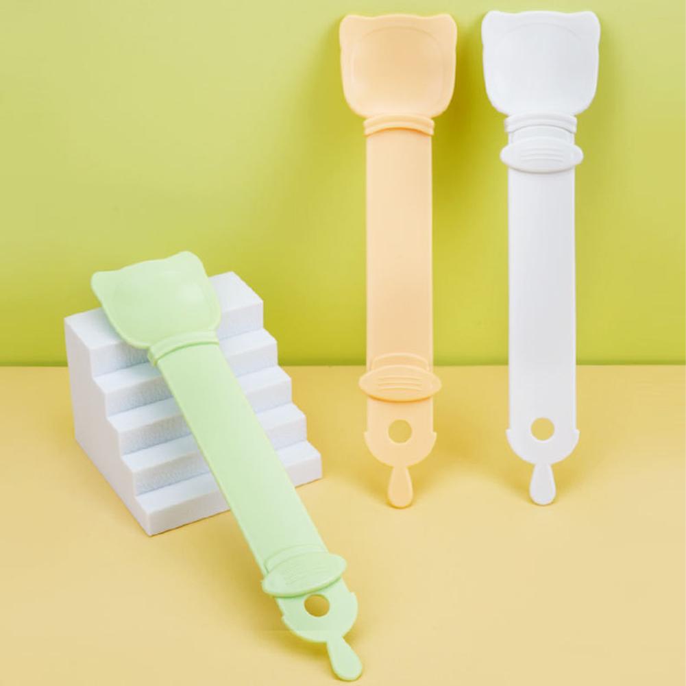 Katzenstreifen-Fütterungslöffel für nasse, halbflüssige Lebensmittel Katzenstreifen-Quetschlöffel Futterzubehör für Haustier-Snacks