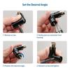 AA58 2PCS Audio Adapter Plug Adjustable Male to Female Right Angle XLR Adapter 3Pin Black (XLR 90 Degree Adapter)