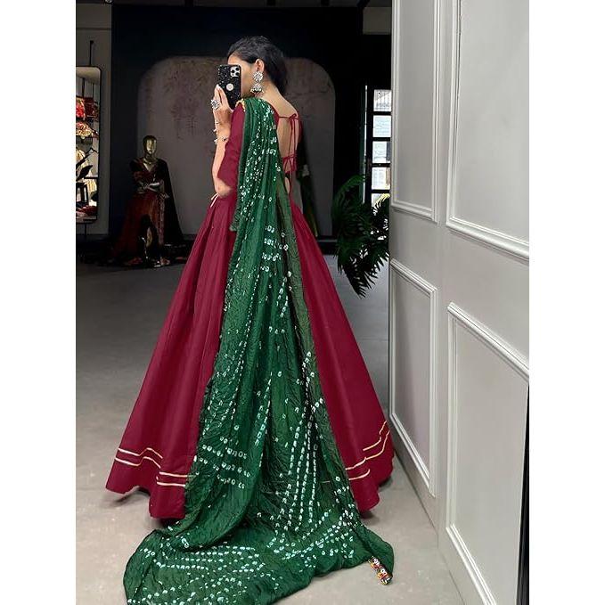 Women's Special Rayon Cotton Lehenga With Gotta Patti Touch Navratri Special All Lehenga Choli ,Unstiched Blouse