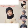 Kids Knitted Hat And Gloves Set For Winter Warmth With Neck Protector For Children